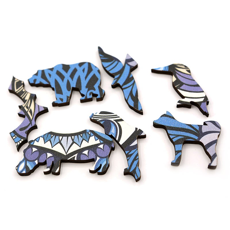 Wooden Puzzle: 3D Irregular Vivid Animal Shape - Portable Lightweight Design, Odorless Wear-Resistant Smooth Surface for Parent-Child Game Play - Image 4