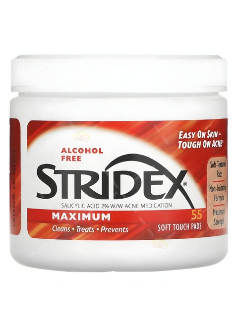 Stridex Soft Touch Acne Treatment Cotton Pads - 55 Pads