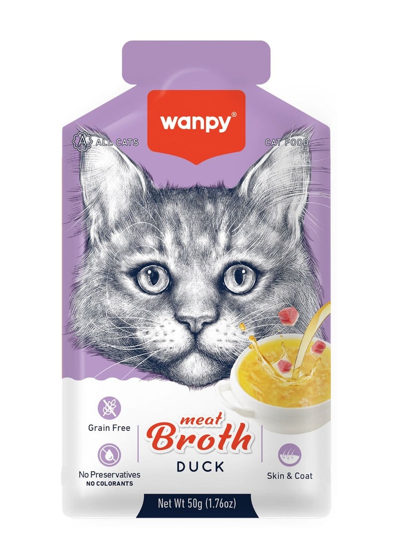 Wanpy Wanpy Meat Broth Duck for Cats (50gm) X 12pcs 