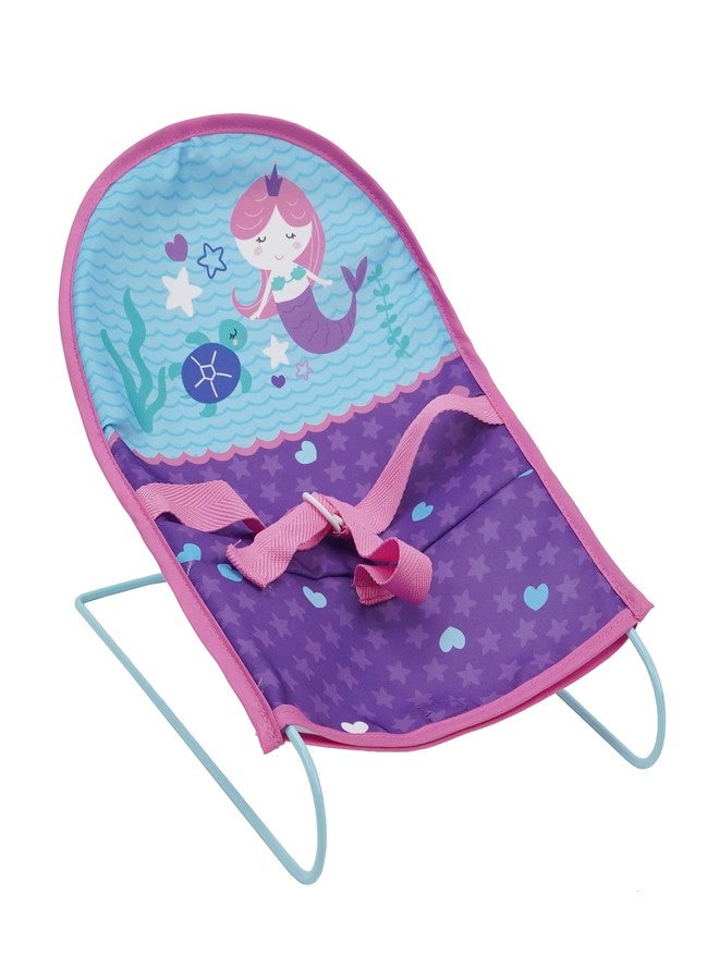 509 Crew Mermaid 19 Piece Set: Doll Travel, Feed, Sleep n Play Set - Half Folding Doll Stroller, Bouncer, Highchair, 15 Piece Accessories & Diaper Bag/Handbag, Kids Pretend Play Ages 3+ (T820028) - Image 4