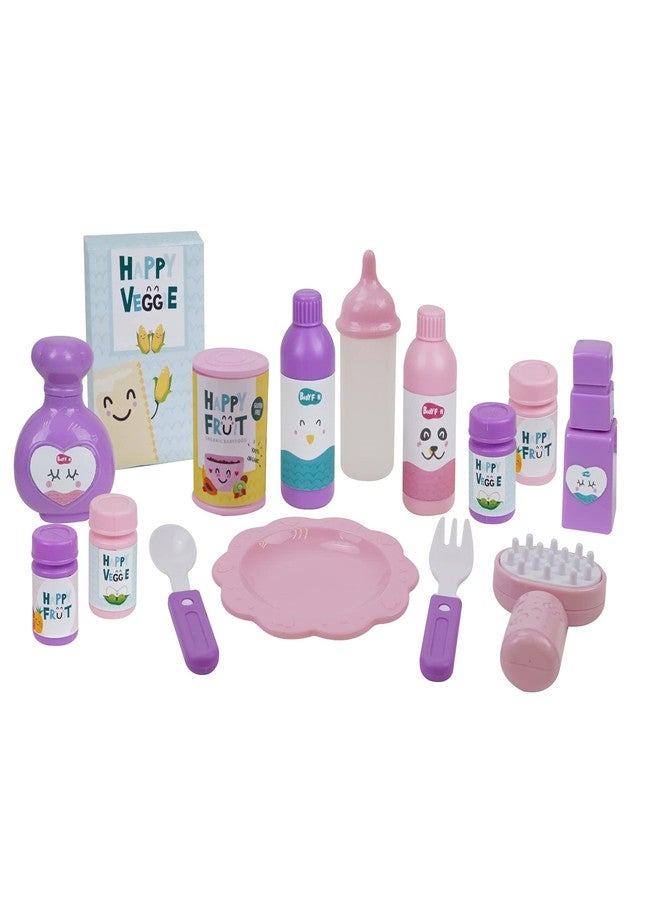 509 Crew Mermaid 19 Piece Set: Doll Travel, Feed, Sleep n Play Set - Half Folding Doll Stroller, Bouncer, Highchair, 15 Piece Accessories & Diaper Bag/Handbag, Kids Pretend Play Ages 3+ (T820028) - Image 2