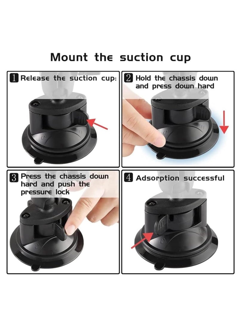 Excefore Suction Cup for GoPro Cameras Car Windshield Suction Mount Bracket 360 Degree Rotation Ball Head with 1/4" Thread  - Image 5