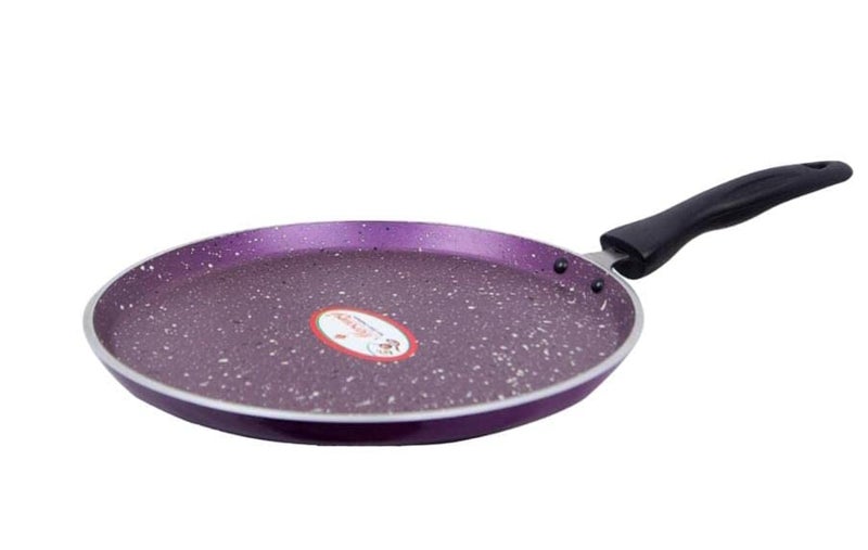 Merchy Aluminium Non-Stick Tawa (Purple) 3 mm Long Box - Image 1