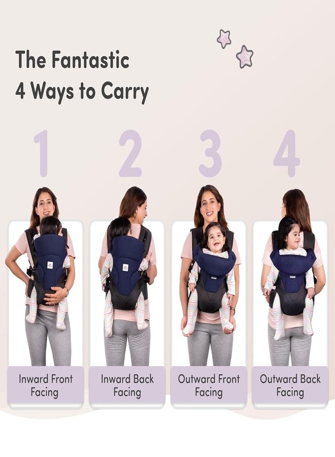 AEREX Adjustable Baby Carrier 4-in-1 Infant Carrier Baby Toddler Carrier for 4 to 24 Months Baby Honeycomb/Kangaroo Bag Toddler Carrier Body Holder Backpack - Image 5
