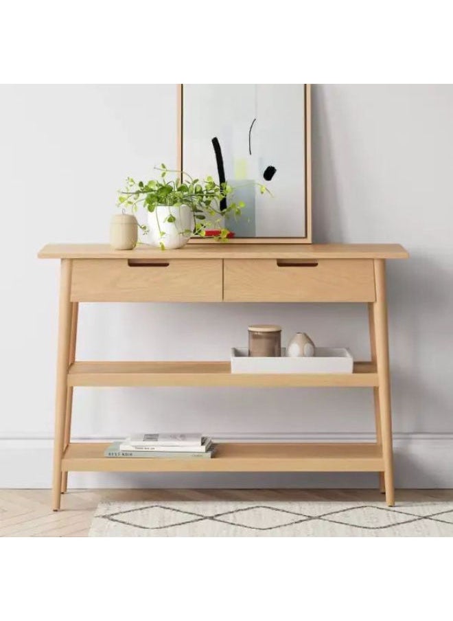 Art Wood - Console Tables 35x110x90 Cm-Light Brown - Image 1