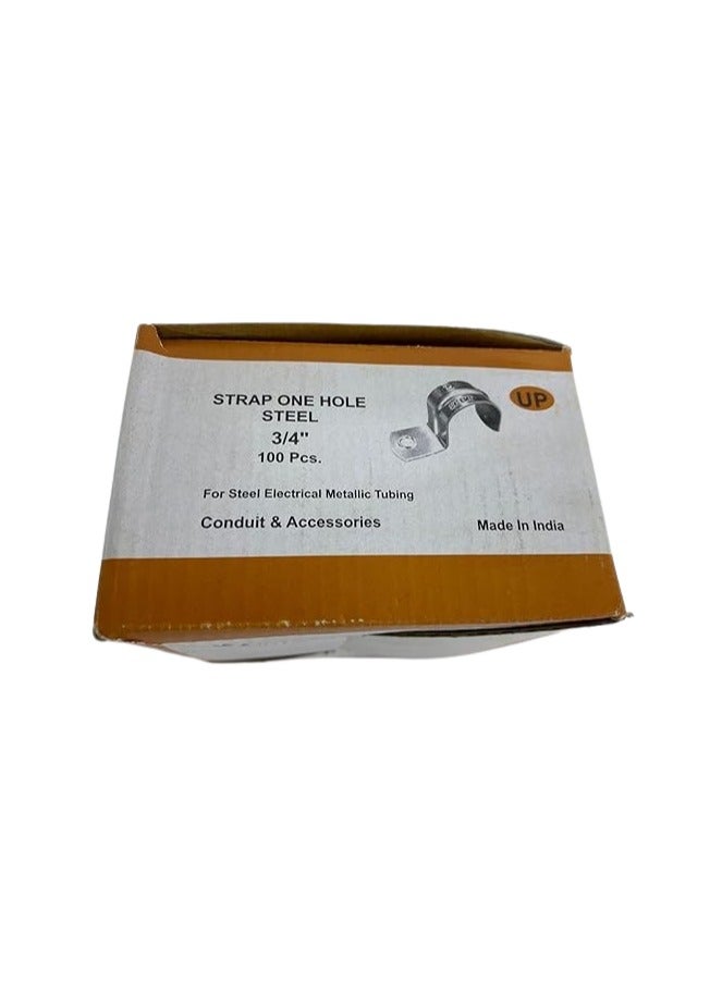 Loquat 3/4 Single Hole End Gap - 100-Pack Carton for Electrical and Metal Pipe Fixing - Image 3