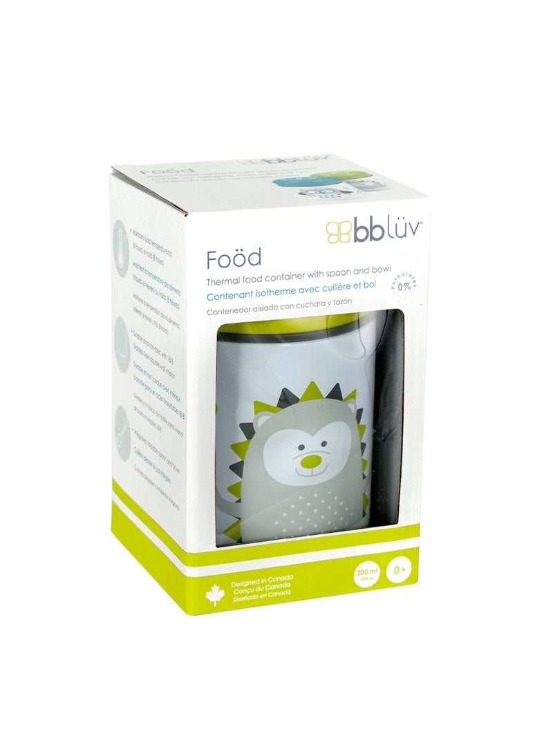 bbluv Fööd Thermal Food Container – 300ml, Stainless Steel, Leak-Proof, BPA-Free, Keeps Food Hot (6H) & Cold (8H), with Bowl & Foldable Spoon – Portable for Kids & Travel - Image 3