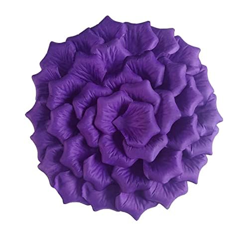 ATFL 045 Pound Purple Rose Petals 2500 Pcs Purple Flower Petals for Purple Wedding Decorations Fake Silk Rose Flower Pedals for Romantic Night for Her SetPurple Blue23