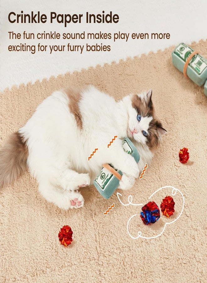Potaroma Cat Toys US-Dollar Catnip Crinkly Sound Toy, Mesh Fabric for Teeth Cleaning, Interactive Kicker Toys for Indoor Kitten Exercise 6.0 Inches for All Breeds - Image 4