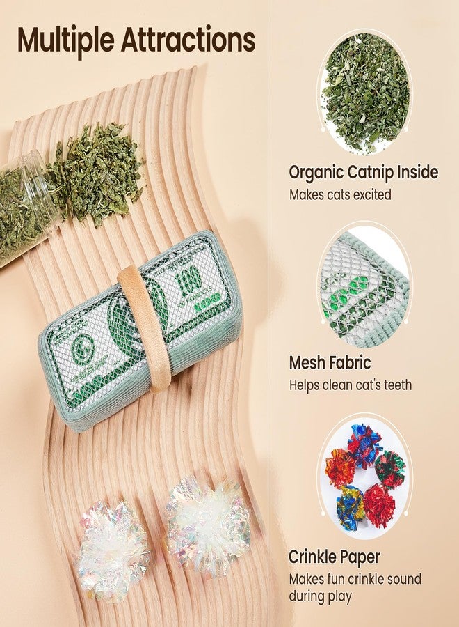 Potaroma Cat Toys US-Dollar Catnip Crinkly Sound Toy, Mesh Fabric for Teeth Cleaning, Interactive Kicker Toys for Indoor Kitten Exercise 6.0 Inches for All Breeds - Image 2