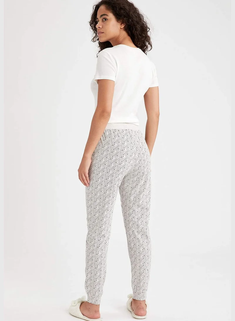 DeFacto Rib Hem Regular Fit Knitted Star Print Bottoms