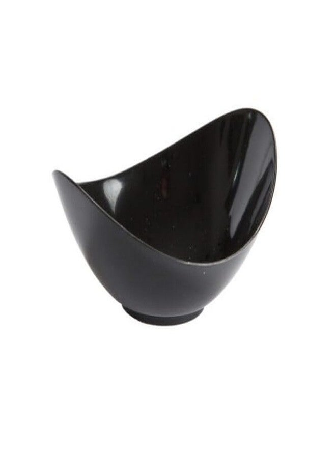 Blue Sky MiniWare 12-Pack Black Small Oval Dish | Disposable Plastic Serveware for Appetizers, Desserts & Parties - Image 1