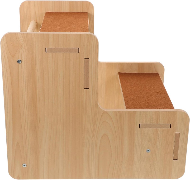 BESTonZON Pet Stairs for Dogs and Cats, 2-Tier Non-Slip Small Dog Ramp with Removable Steps, 30cm Tall Indoor Bedside and Sofa Ladder for Puppies and Senior Pets - Image 1