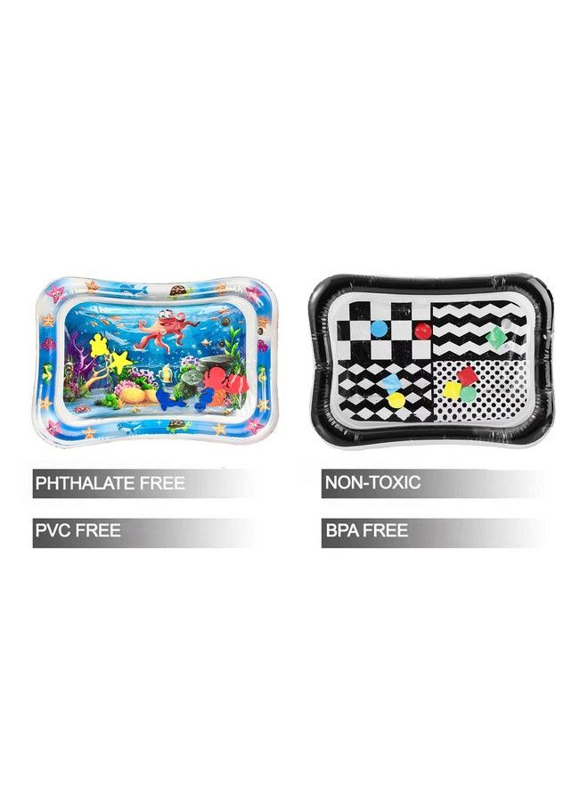 PandaEar سجادة مائية لوقت الاستلقاء على البطن للأطفال، سجادة مائية قابلة للنفخ، ألعاب للأطفال حديثي الولادة والأطفال الصغار من سن 3 إلى 9 أشهر، بنات وأولاد - Image 3