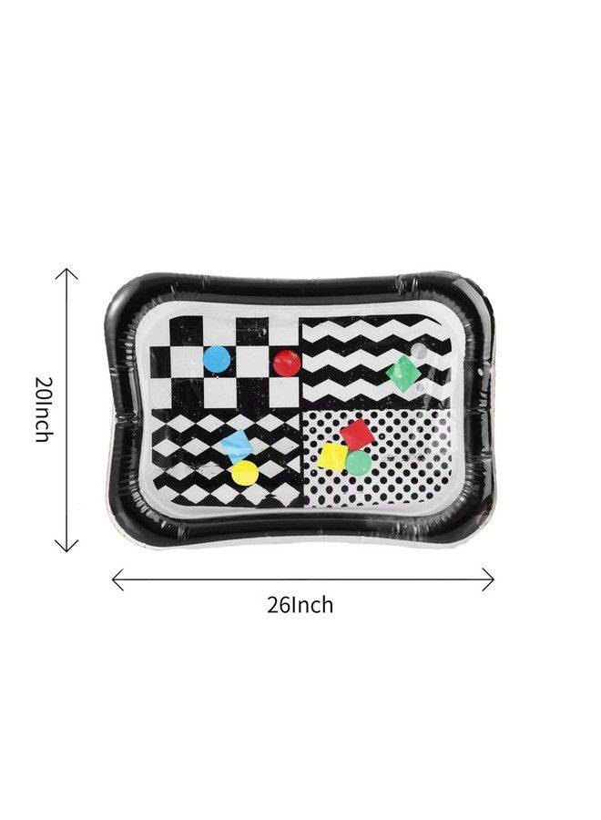 PandaEar سجادة مائية لوقت الاستلقاء على البطن للأطفال، سجادة مائية قابلة للنفخ، ألعاب للأطفال حديثي الولادة والأطفال الصغار من سن 3 إلى 9 أشهر، بنات وأولاد - Image 4