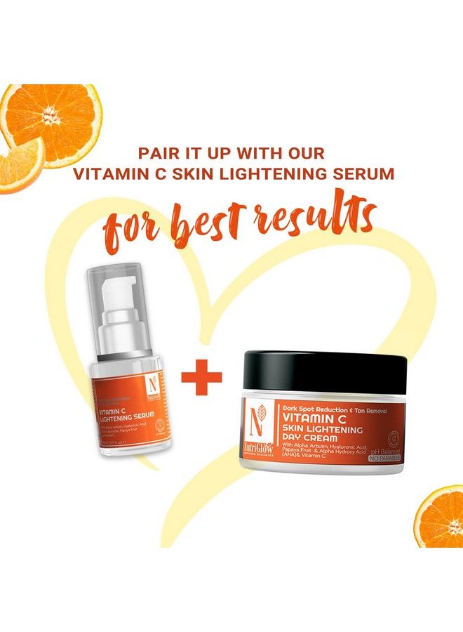 NUTRIGLOW Advanced Organics Vitamin C Skin Lightening Day Cream For Dark Spot Reduction & Tan Removal 50Gm - Image 5