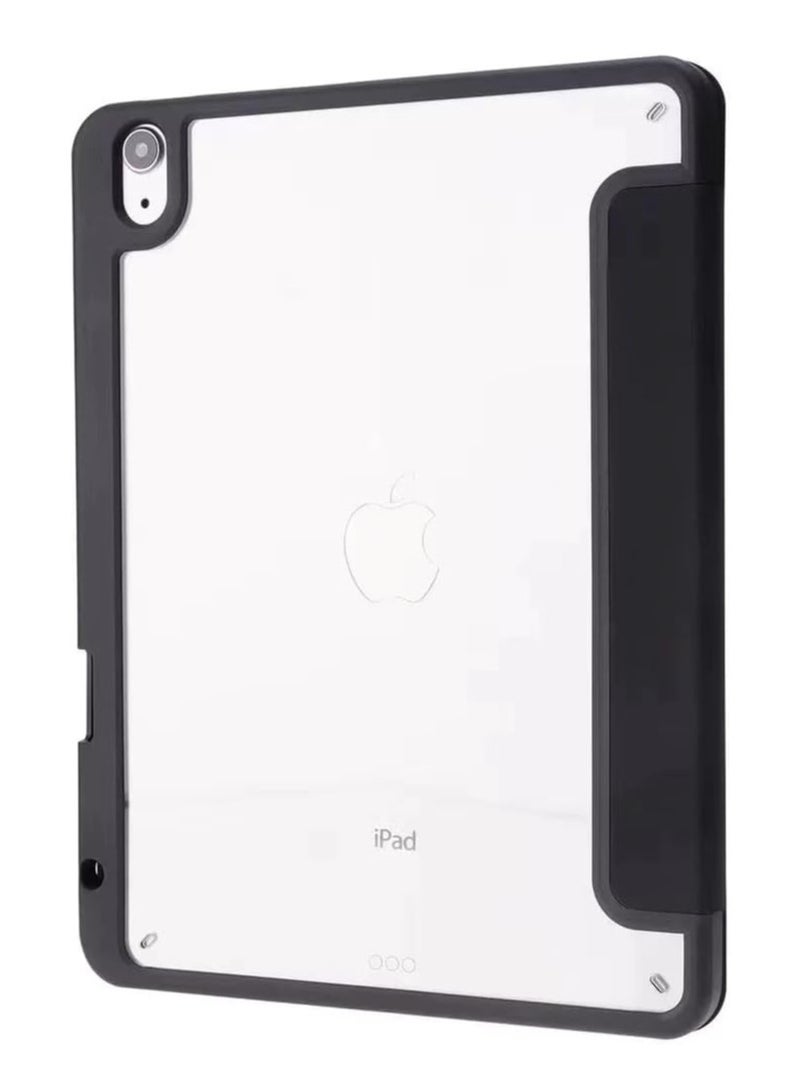 Case for for iPad 11th (A16) / 10th Gen Cover Case (2025/2022) with Pencil Holder, 5-in-1 Multiple Viewing Angles,Silky Soft Silicone Cover & Soft Clear Back Cover, Auto Wake/Sleep, (Black) - Image 3
