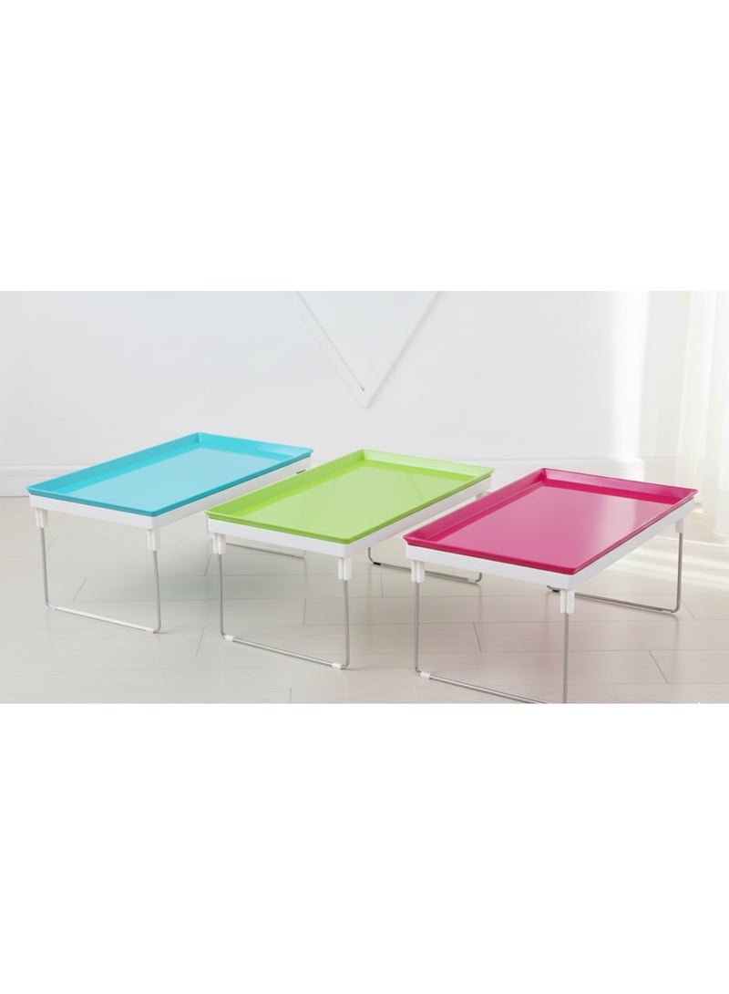 Portable Reading Table with Foldable Legs, Laptop Table for Bed, Sofa, Floor (Multicolor) - Image 1