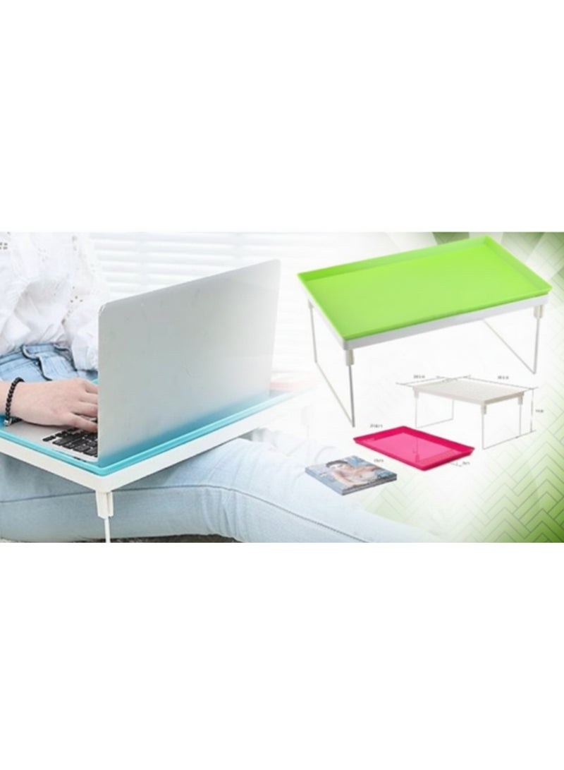 Portable Reading Table with Foldable Legs, Laptop Table for Bed, Sofa, Floor (Multicolor) - Image 5