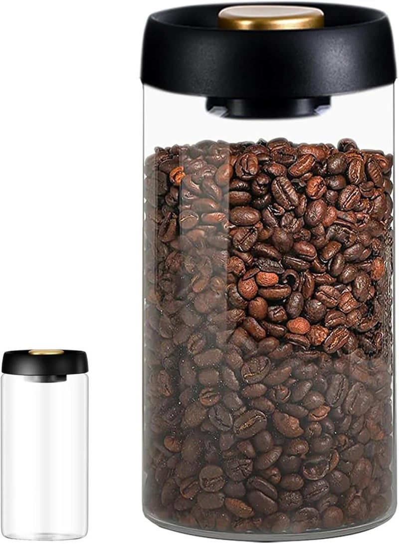 علبة قهوة الفراغ,حاوية تخزين حبوب القهوة 1800ml مضادة للهواء,علبة قهوة زجاجية بوروسيليكات للقهوة المطحونة,الشاي الفضيح,الحلوى,السكر,المكسرات,التوابل - Image 1