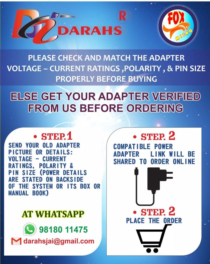 Foxmicro شاحن محول طاقة 12 فولت متوافق مع لوحة مفاتيح ياماها EZ-220 NP12 NP32 NP-32 P45 P125 P-125 PSR-175 PSR-E363 E373 E463 F51 YPT260، PA-3B PA-3C PA-130B PA-150B، أسود - Image 3