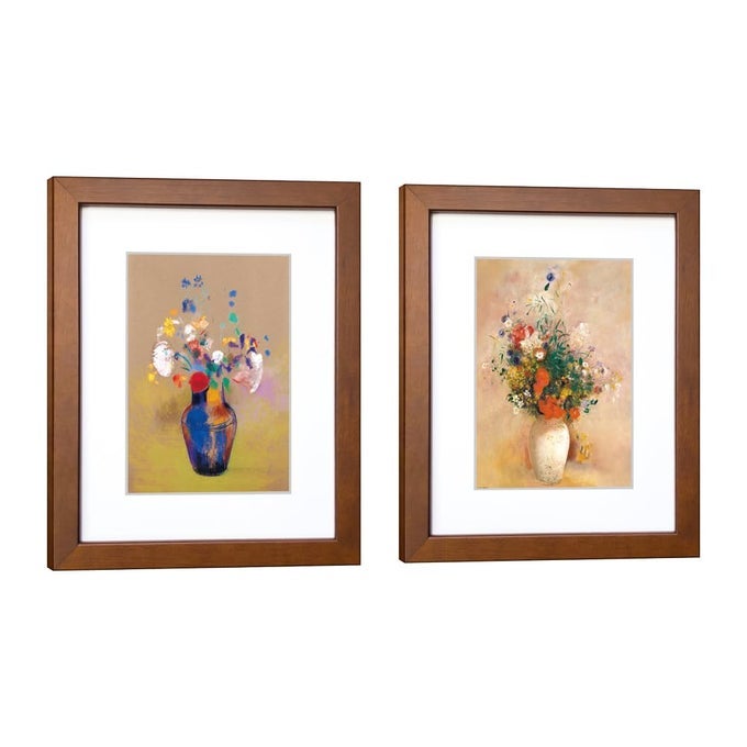 11X14 PICTURE FRAME SET OF 2 MADE OF SOLID WOOD WITH REAL GLASS FOR PICTURES 8X10 WITH MAT OR 11X14 WITHOUT MAT WALL MOUNT OR TABLETOP GALLERY PHOTO FRAMES BROWN