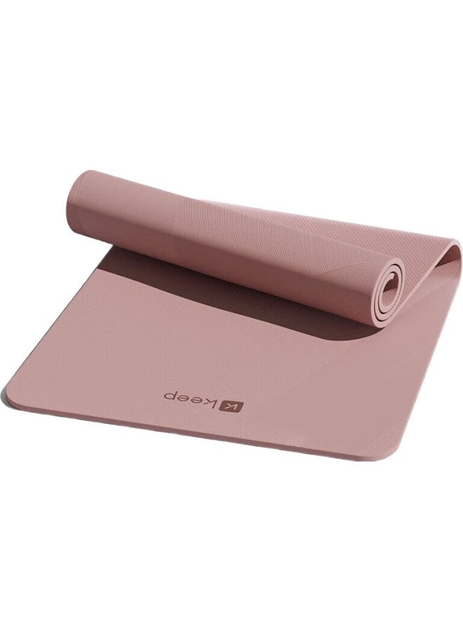Keep Yoga Mat Fitness Mat Tpe Extra Wide And Thick 183*80Cm For Beginners Men Women Home Use 9Mm Gray Pink - Image 1
