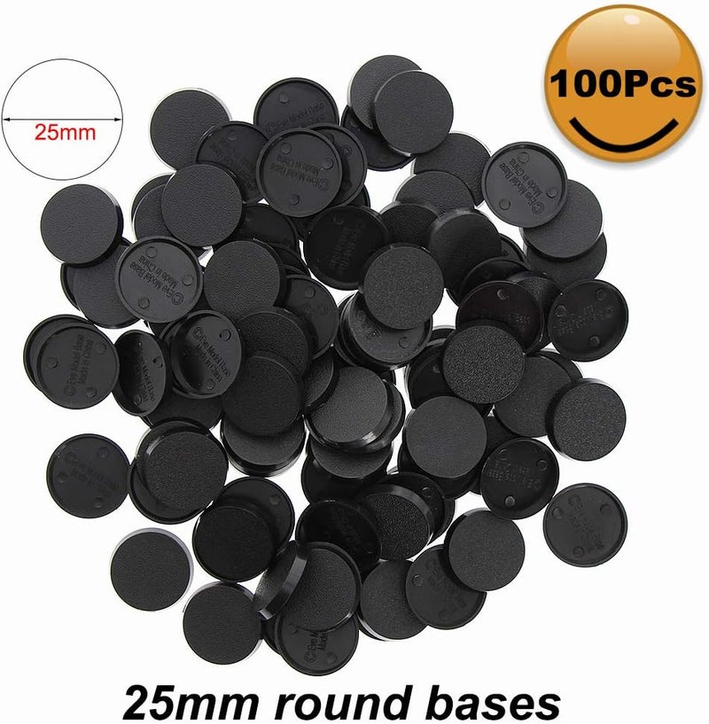 Evemodel MB325 100pcs Round Plastic Model Bases 25mm or 0.98inch for Gaming Miniatures or Wargames Table Games - Image 4