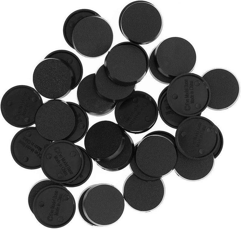 Evemodel MB325 100pcs Round Plastic Model Bases 25mm or 0.98inch for Gaming Miniatures or Wargames Table Games - Image 1