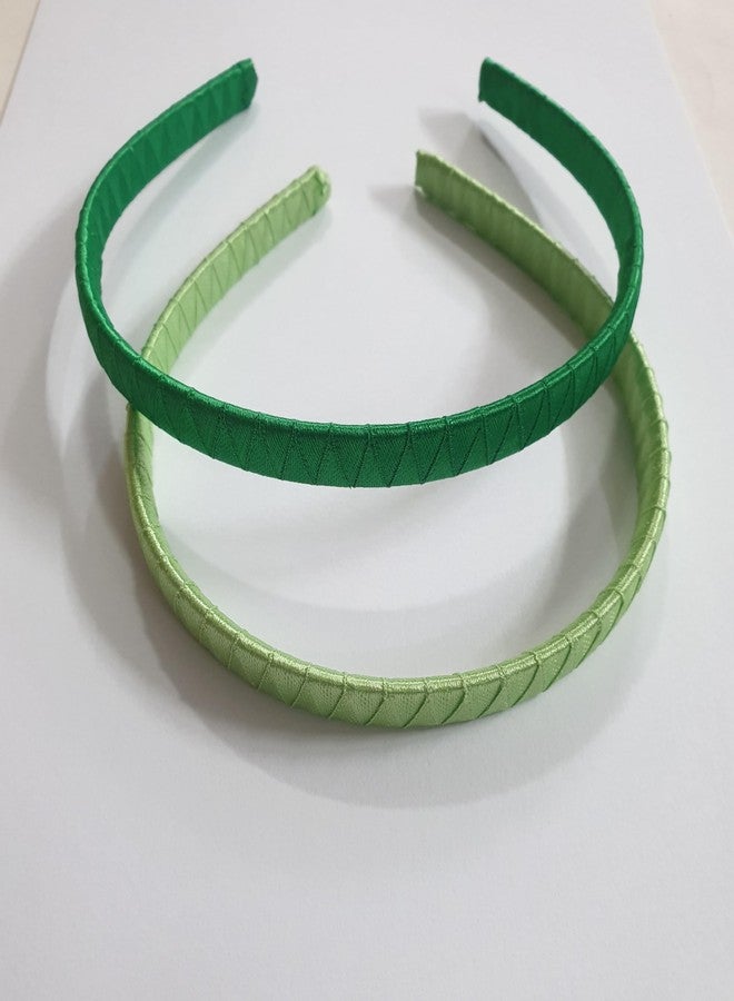 Belleza Crafting with Creativity Handmade Green & Light Green Zig-Zag style in Hairband- Flexible and Comfortable DIY headbands for Women/Girls/Kids (Pack of 2) - Image 2