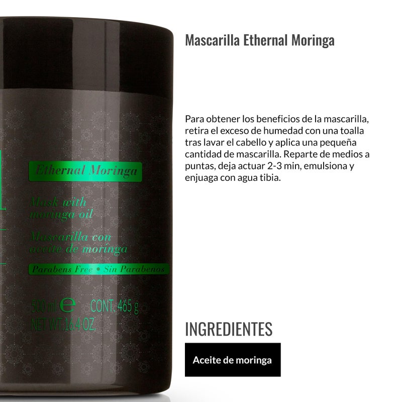 Lendan - Hydrating Hair Mask - Ethernal Moringa Mask - 500 ml - For Dry or Damaged Hair - With Moringa Oil - Helps Hydrate and Nourish for a Healthier Look - Helps Strengthen Hair - Image 4