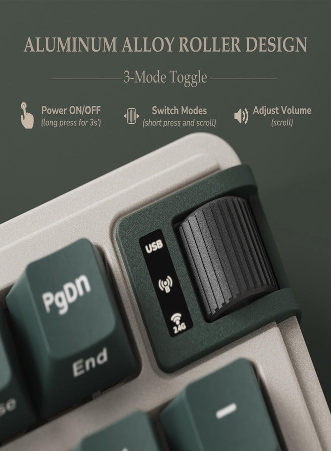 KZZI K98 Wireless Mechanical Keyboard, Triple Mode BT/2.4G/USB-C Custom RGB Backlit Gaming Keyboard, Gasket Structure, Pre-lubed Hot Swappable Linear Switch - Image 3