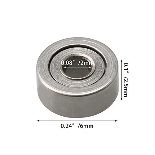 CNBTR 10PCS 2x6x2.5mm Bearing Steel Mini Groove Ball Bearings Sliding Wheels MR62ZZ Bearing Steel Miniature Ball Bearing for Power Tools, DIY Industry - Image 4