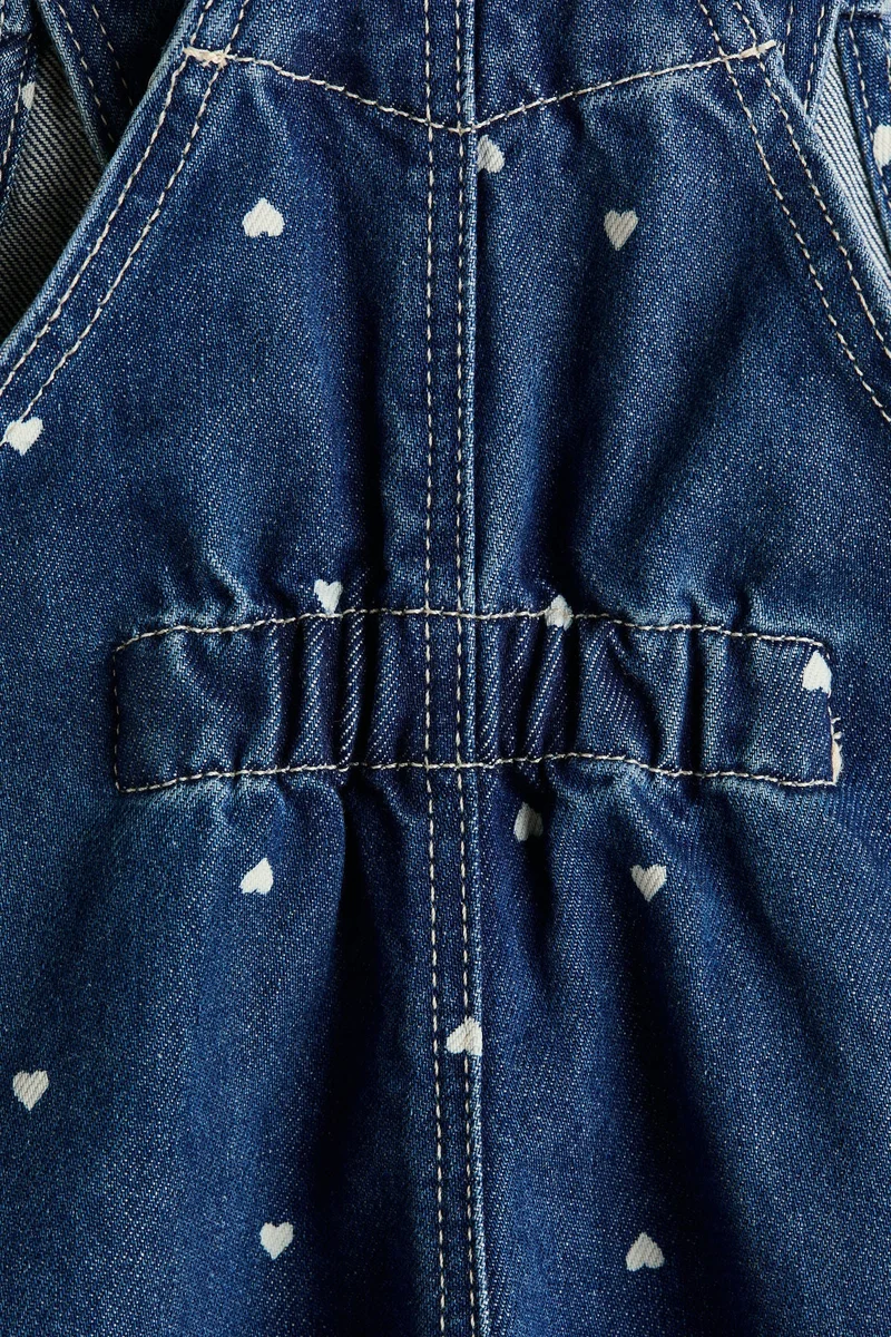H&M Printed denim dungarees
