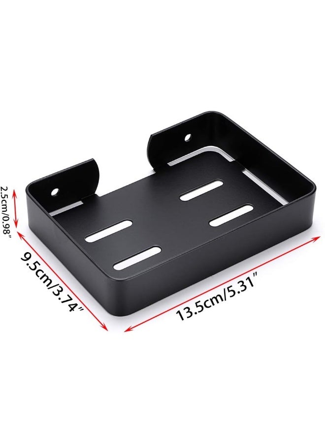 Sumnacon Soap Dish Holder Stainless Steel Wall Mounted Heavy Duty Soap TrayShower Soap SaverSponge Holder for Bathroom Shower Kitchen Counter Top Black - Image 2
