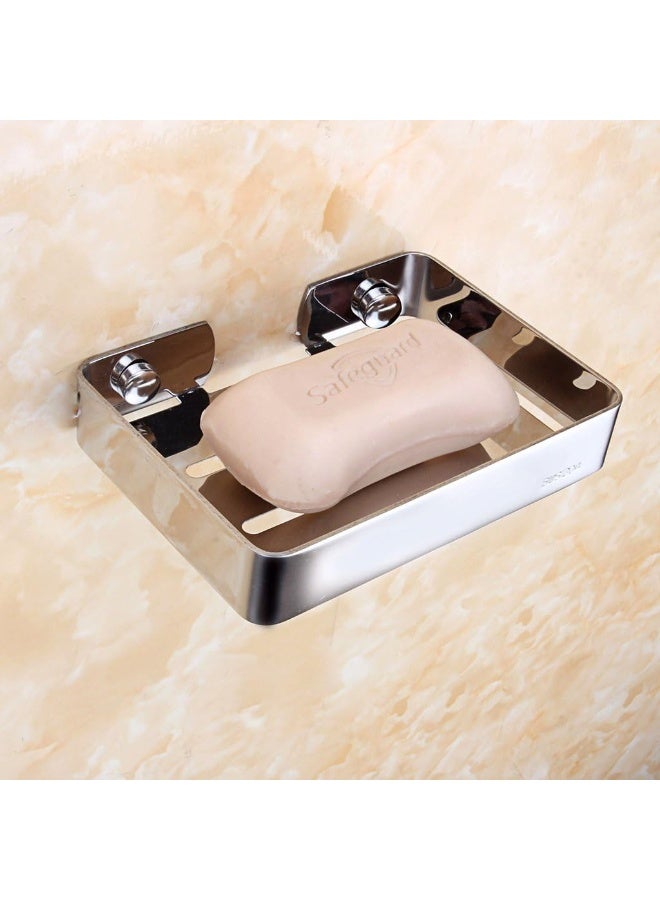 Sumnacon Soap Dish Holder Stainless Steel Wall Mounted Heavy Duty Soap TrayShower Soap SaverSponge Holder for Bathroom Shower Kitchen Counter Top Black - Image 3