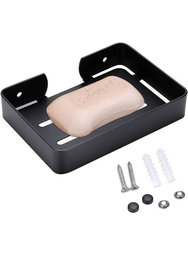 Sumnacon Soap Dish Holder Stainless Steel Wall Mounted Heavy Duty Soap TrayShower Soap SaverSponge Holder for Bathroom Shower Kitchen Counter Top Black - Image 4