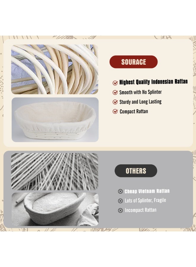 Complete Sourdough Starter Kit,10 Inch Round & 9 Inch Oval Banneton Sourdough Bread Baking Supplies With Sourdough Starter Jar, Sour dough Starter Kits for Women, Men, and Bread Bakers - Image 1
