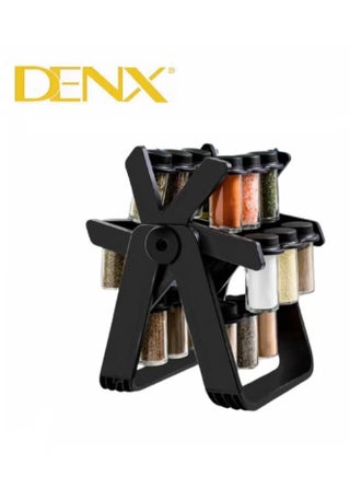 منظم وحافظة البهارات والتوابل على شكل عجلة دوارة تحتوي على 18 حاوية سعة كل منها 100 مل | DX2504 - pzsku/Z83E87513D88BAE034283Z/45/_/1738781792/9922f409-1088-4d3b-b6d2-4ff6a01c6793