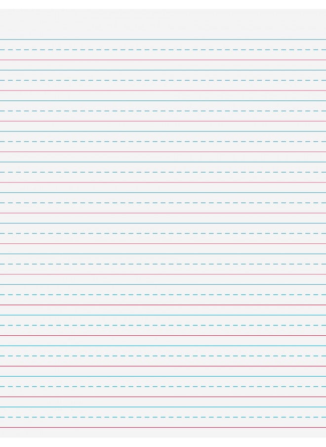 Pacon PACON - PAC2482 Pacon Handwriting Paper, D'Nealian Grades 2&3 / Zaner-Bloser Grade 2, 1/2" x 1/4" x 1/4" Ruled 8" x 10-1/2", Ruled Short, 40 Sheets,White  - Image 3