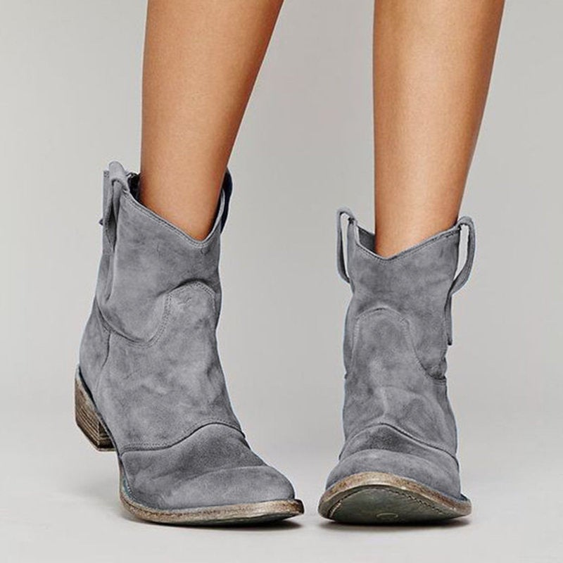 Spring Festival Is Not Closed For Business, New Models For The Of 2019, Comfortable Low-Heeled Boots In Large Sizes 40-43, Trendy Low-Cut Women'S Boots - Image 2