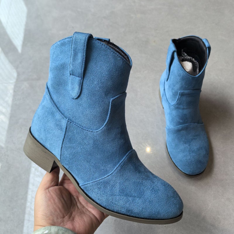 Spring Festival Is Not Closed For Business, New Models For The Of 2019, Comfortable Low-Heeled Boots In Large Sizes 40-43, Trendy Low-Cut Women'S Boots - Image 1