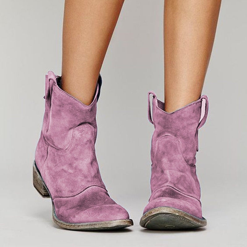 Spring Festival Is Not Closed For Business, New Models For The Of 2019, Comfortable Low-Heeled Boots In Large Sizes 40-43, Trendy Low-Cut Women'S Boots - Image 4