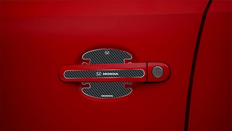 BIG FLAG 3D Gel Type Car Door Carbon Fiber Handle Cup and Handle Stripe Scratch Guard Sticker Universal for Specific Brand (Pack of 8) (3DDRSTCFSQVAR) (H0NDA) - Image 3