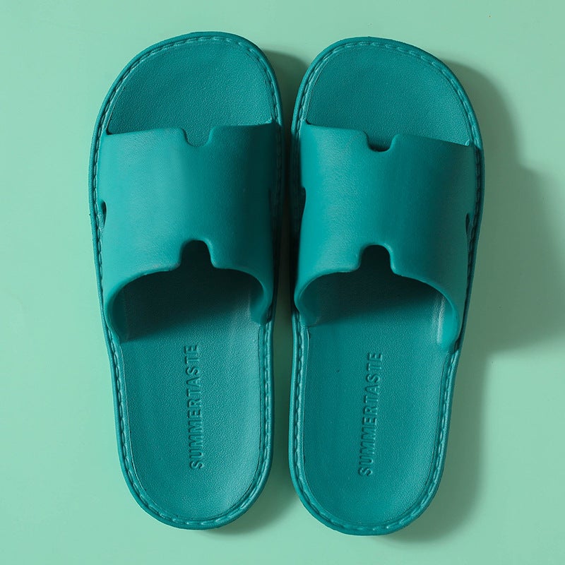 SUMMERTASTE Women's Summer EVA Bath Slippers – Non-Slip, Waterproof, Thick Sole, Unisex Indoor Slide Sandals for Couples