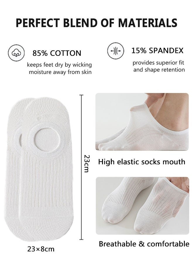 HOOTO 5 Pairs invisible socks for men and women,  with Non Slip Grip Liner for Athletic Running Invisible Liner Socks - Image 2