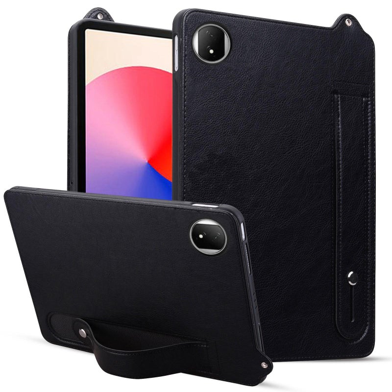 For Honor Pad X7 Tpu Leather Back Tablet Case With Wristband(Black) - Image 1