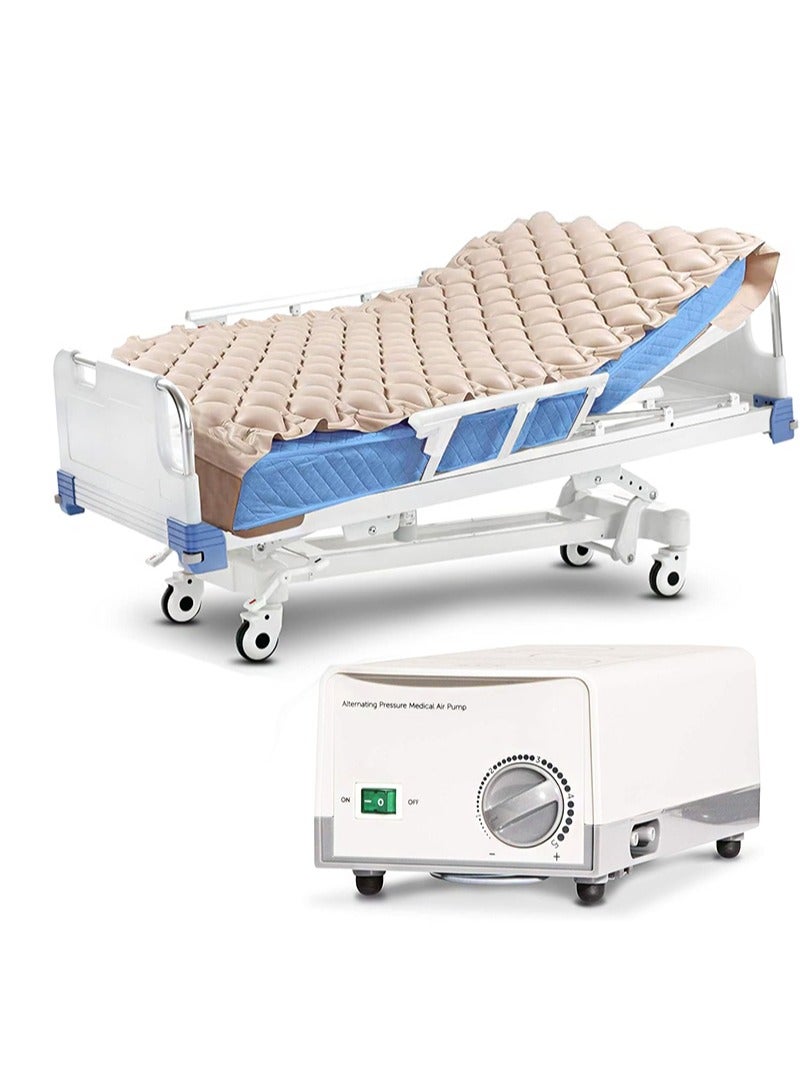 Aikanbo Premium Alternating Air Pressure Mattress Pad for Medical or Standard Bed - Sore and Ulcer Relief Includes Ultra Quiet Pump Topper Fits Size Hospital  - Image 1