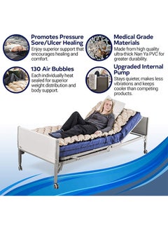 Aikanbo Premium Alternating Air Pressure Mattress Pad for Medical or Standard Bed - Sore and Ulcer Relief Includes Ultra Quiet Pump Topper Fits Size Hospital  - Image 3