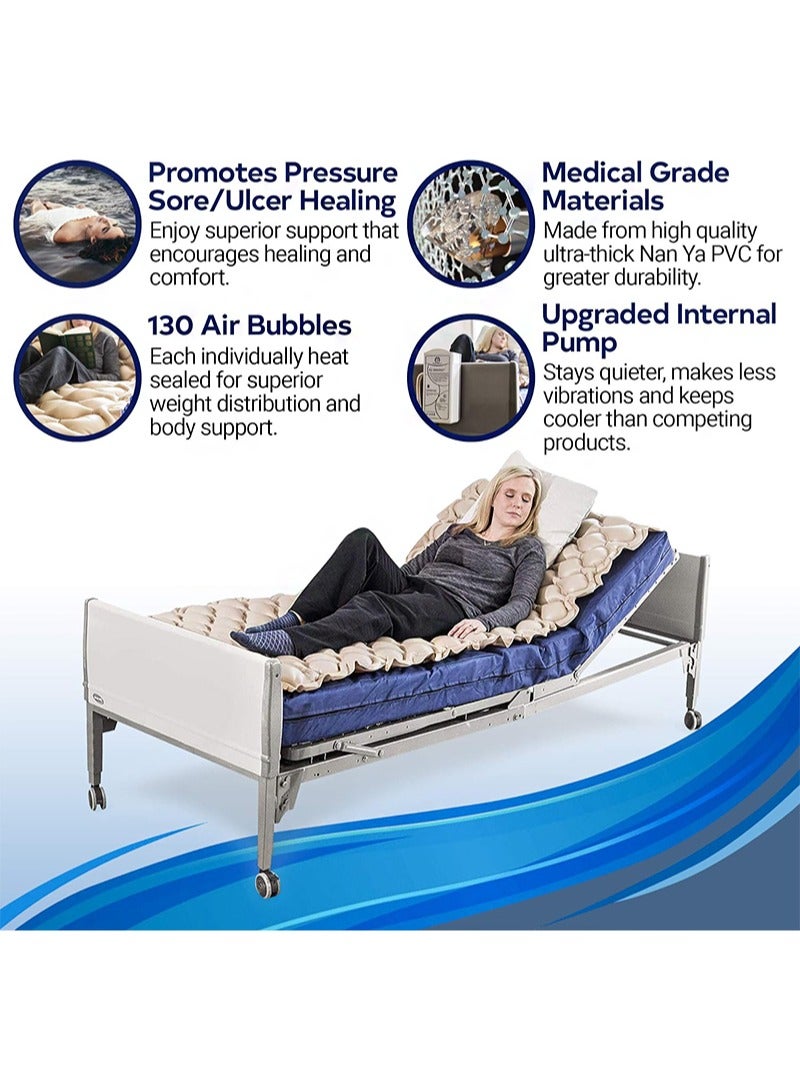 Aikanbo Premium Alternating Air Pressure Mattress Pad for Medical or Standard Bed - Sore and Ulcer Relief Includes Ultra Quiet Pump Topper Fits Size Hospital  - Image 3
